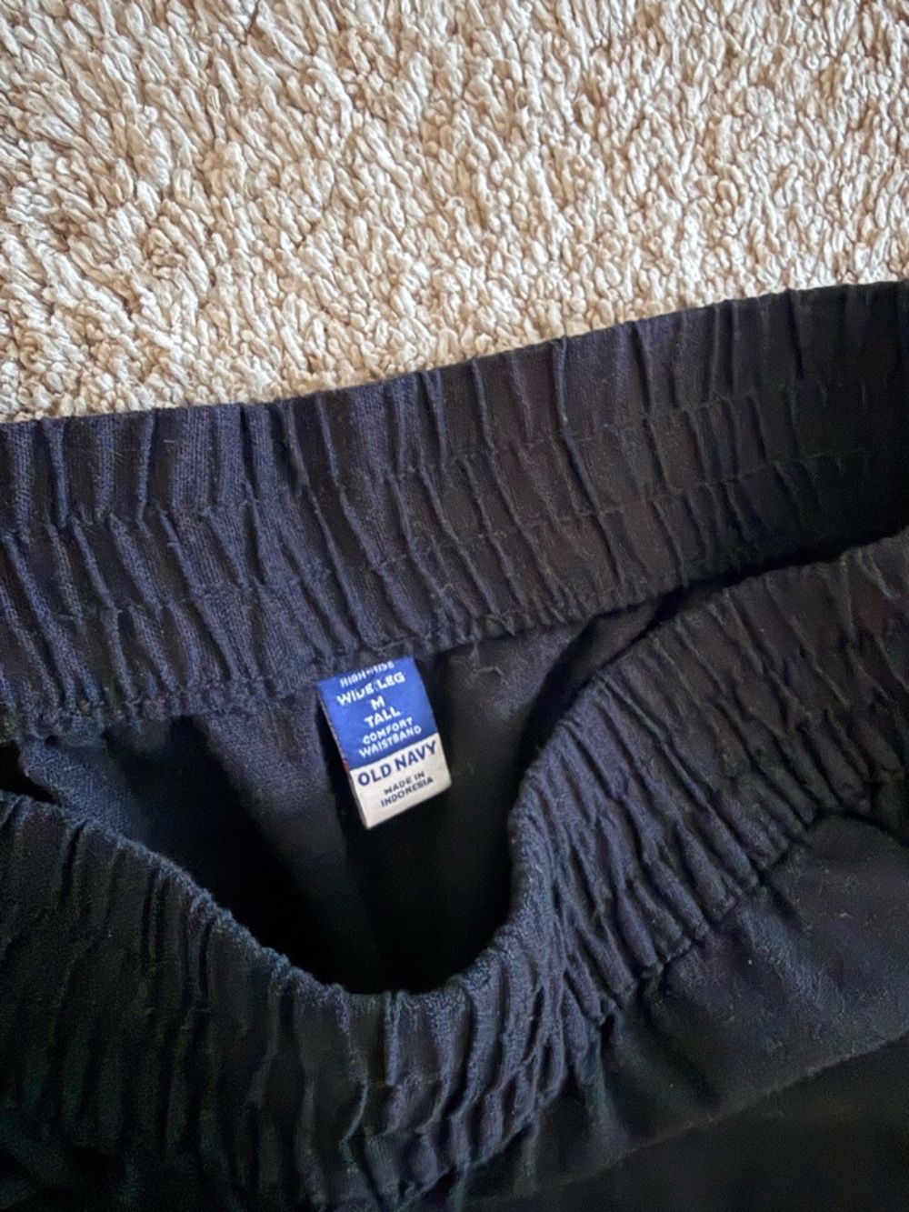 Old Navy High Waisted Linen Blend Wide Leg Pants black size M tall black - Picture 3 of 5